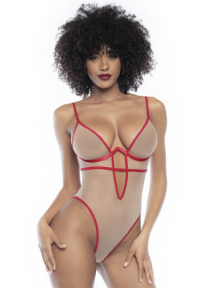 Body chair et couture rouge sexy - MAL8818RED
